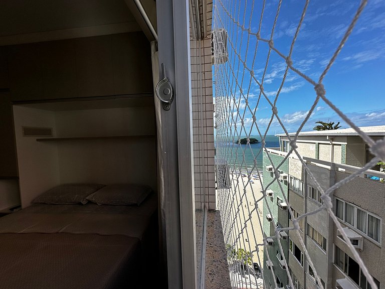 AL01- 1 Quarto| Pé na Areia| Vista Mar| Completo