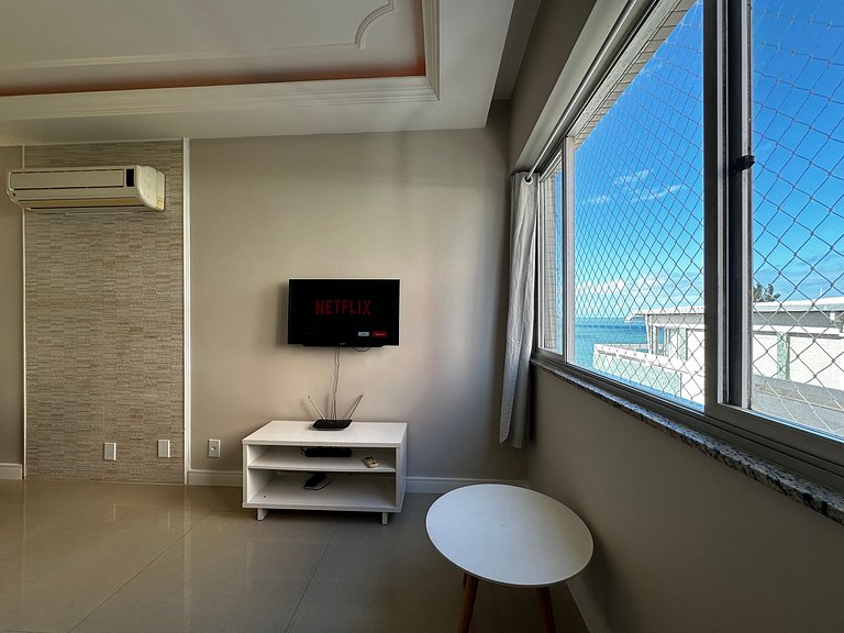 AL01- 1 Quarto| Pé na Areia| Vista Mar| Completo