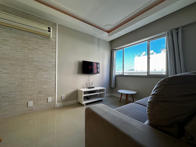 AL01- 1 Quarto| Pé na Areia| Vista Mar| Completo
