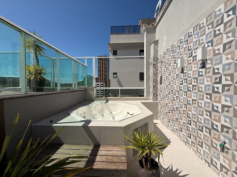 QE01- Studio| Jacuzzi Aquecida| Piscina| Churrasq.