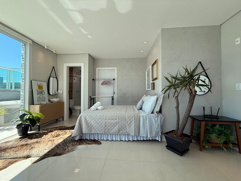QE01- Studio| Jacuzzi Aquecida| Piscina| Churrasq.