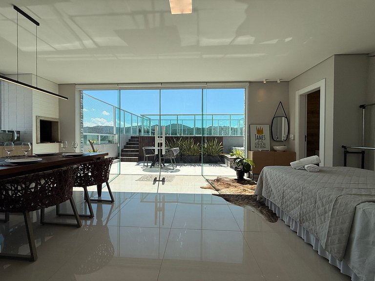 QE01- Studio| Jacuzzi Aquecida| Piscina| Churrasq.
