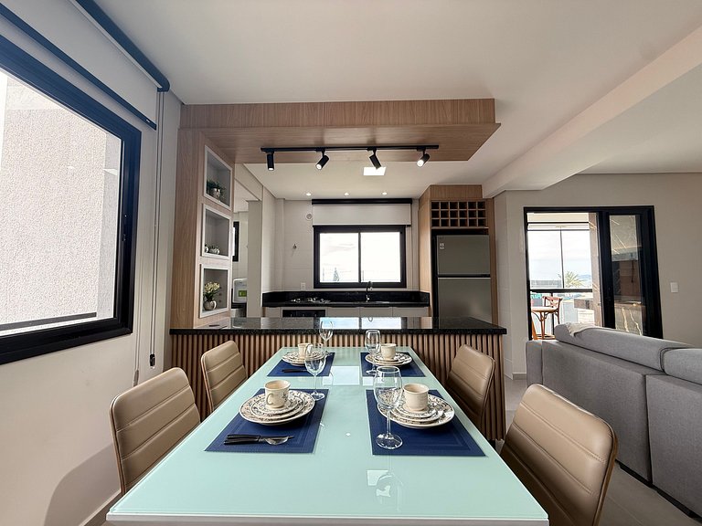 IA03- Apto Novo, Vista Mar, Churrasqueira e Wi-Fi