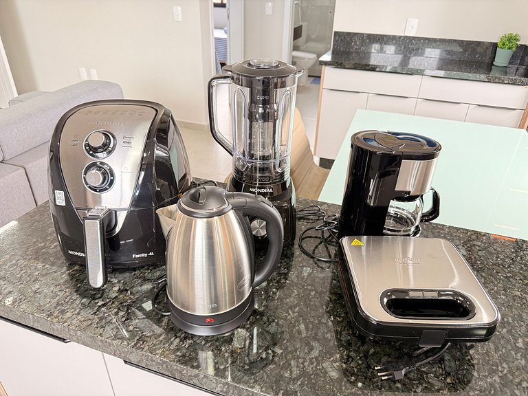 IA03- Apto Novo, Vista Mar, Churrasqueira e Wi-Fi