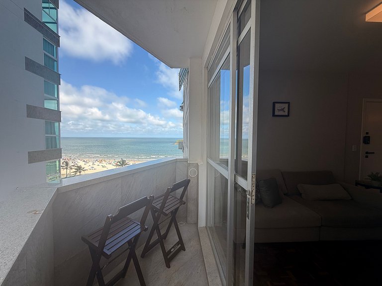 RV01- Av. Atlântica • 1 suíte • Vista mar • Sacada