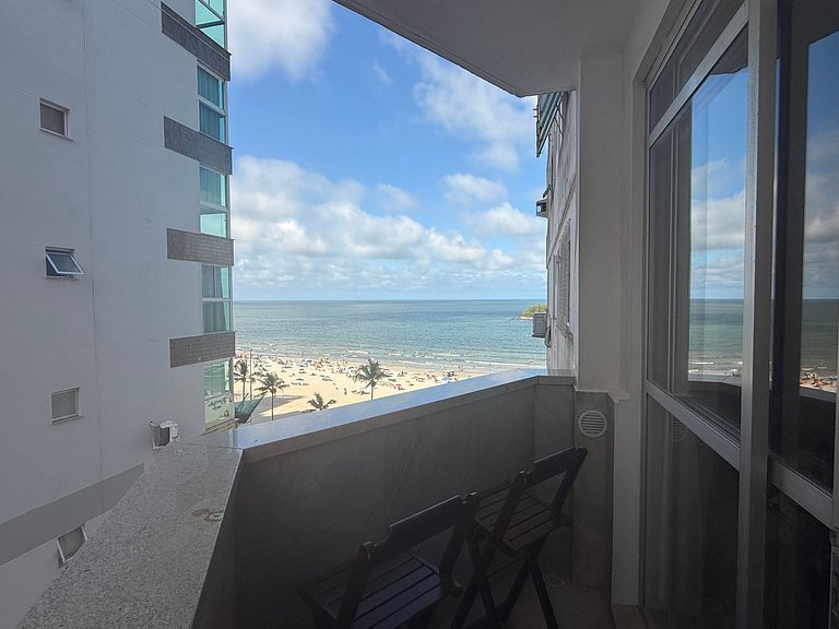 RV01- Av. Atlântica • 1 suíte • Vista mar • Sacada