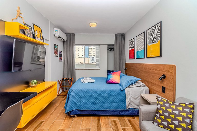 ST01- Studio Moderno Tudo a Pé no Centro de BC