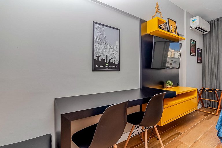 ST01- Studio Moderno Tudo a Pé no Centro de BC