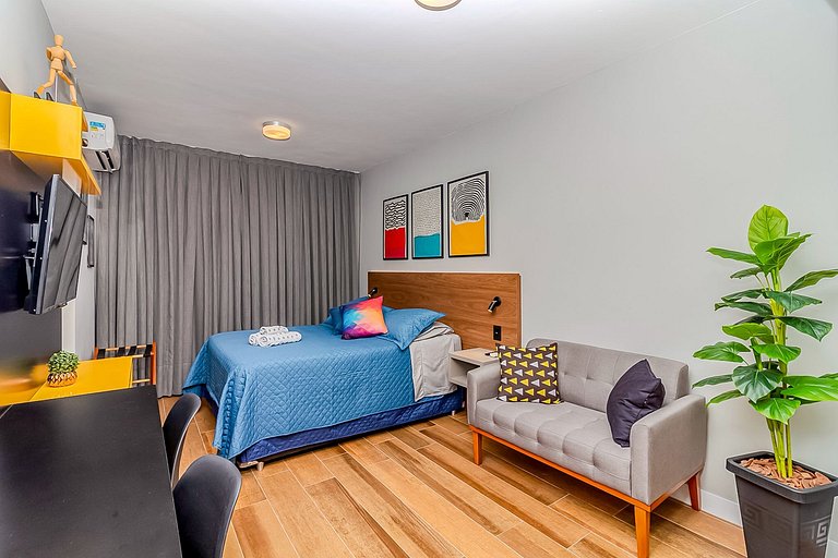 ST01- Studio Moderno Tudo a Pé no Centro de BC