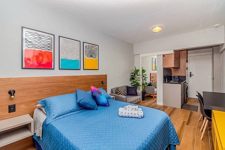 ST01- Studio Moderno Tudo a Pé no Centro de BC