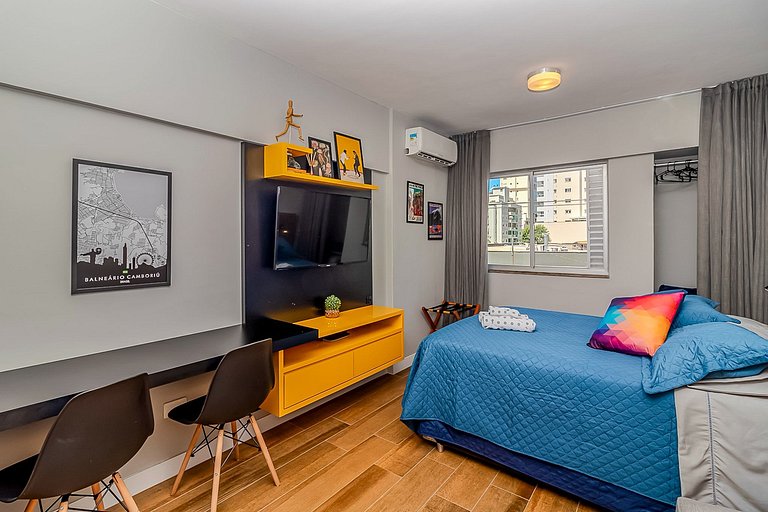 ST01- Studio Moderno Tudo a Pé no Centro de BC