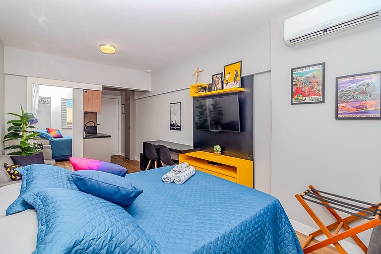 ST01- Studio Moderno Tudo a Pé no Centro de BC