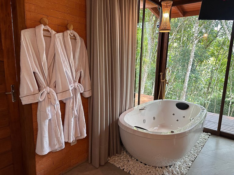 Cabana Rustico, Luxo & SPA : Sauna de Vidro