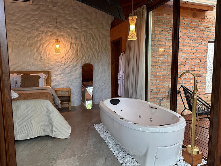 Cabana Rustico, Luxo & SPA : Sauna de Vidro
