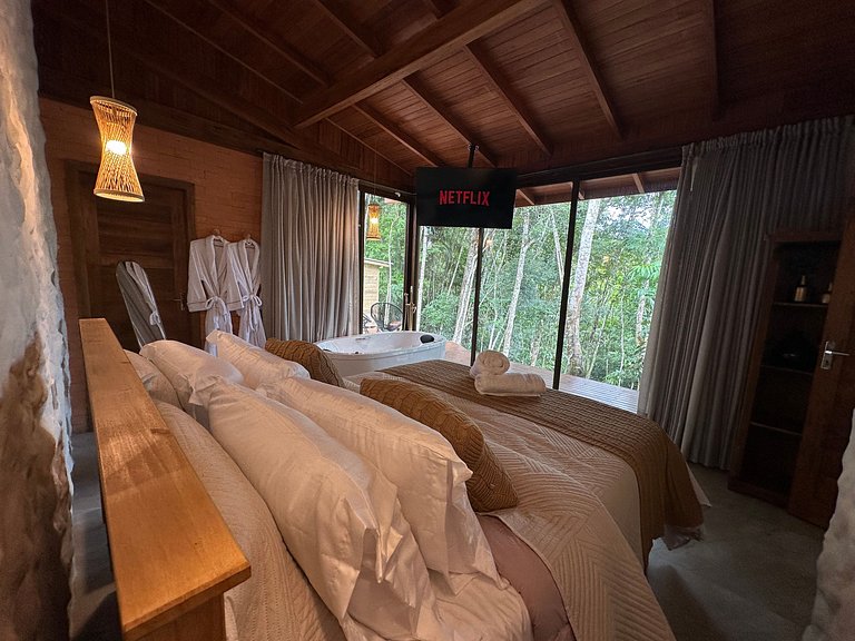 Cabana Rustico, Luxo & SPA : Sauna de Vidro