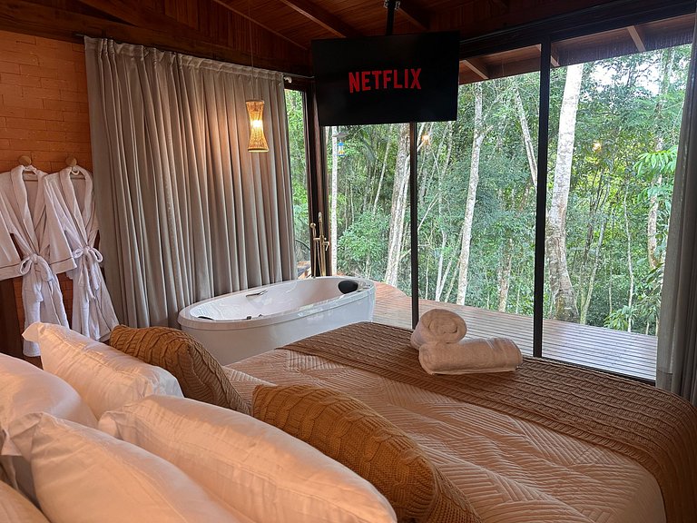 Cabana Rustico, Luxo & SPA : Sauna de Vidro