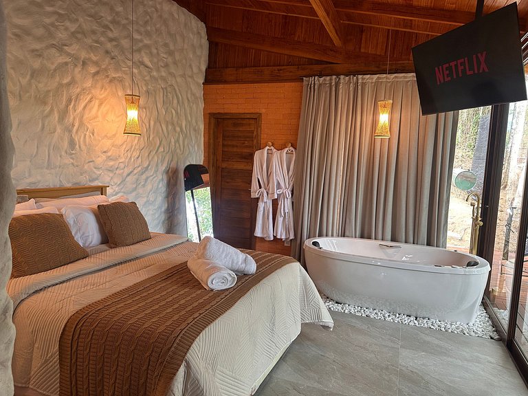 Cabana Rustico, Luxo & SPA : Sauna de Vidro