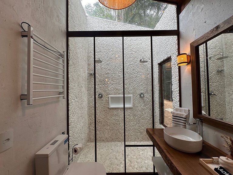 Cabana Rustico, Luxo & SPA : Sauna de Vidro