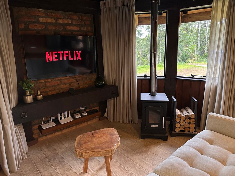 Cabana Rustico, Luxo & SPA : Sauna de Vidro