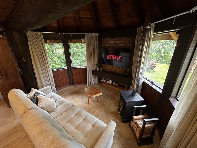 Cabana Rustico, Luxo & SPA : Sauna de Vidro