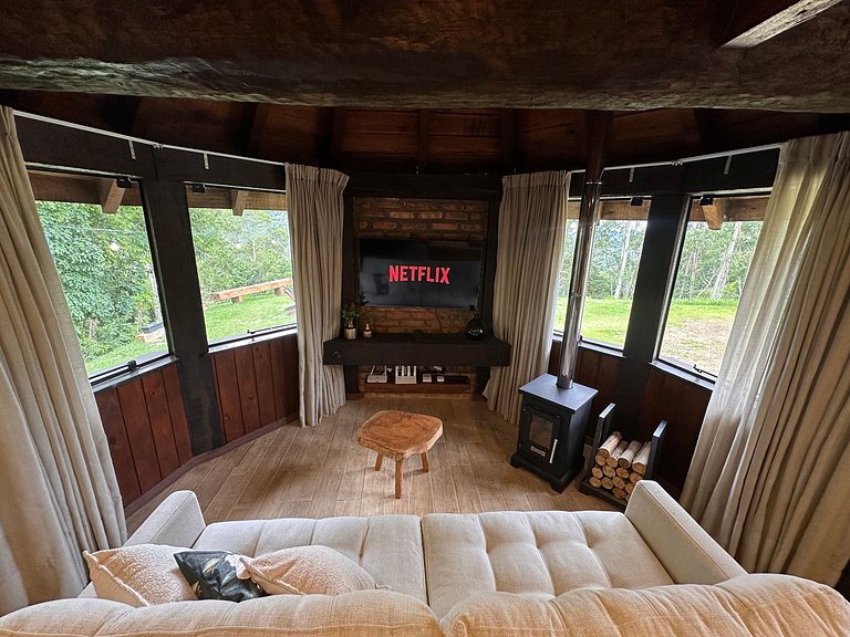 Cabana Rustico, Luxo & SPA : Sauna de Vidro