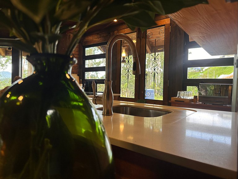 Cabana Rustico, Luxo & SPA : Sauna de Vidro