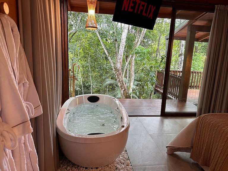 Cabana Rustico, Luxo & SPA : Sauna de Vidro