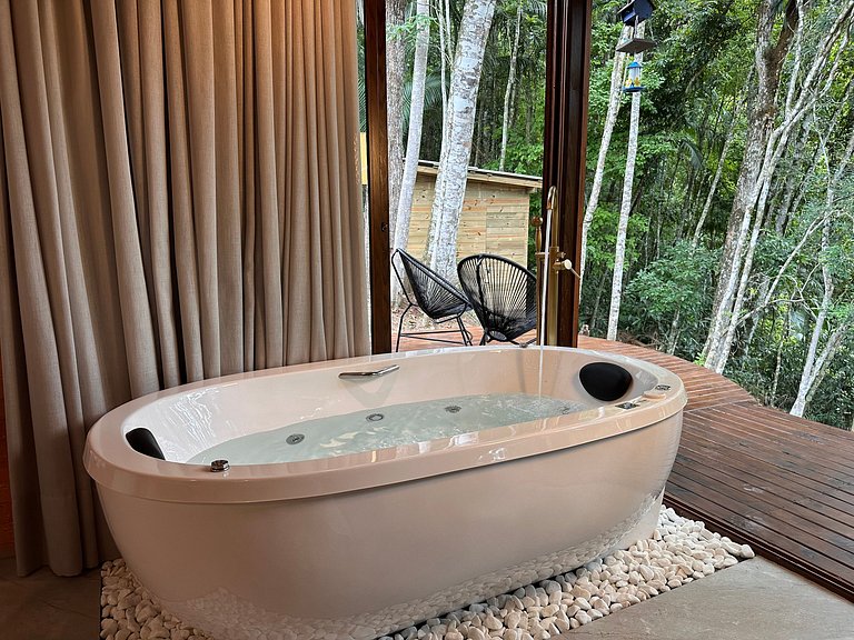 Cabana Rustico, Luxo & SPA : Sauna de Vidro