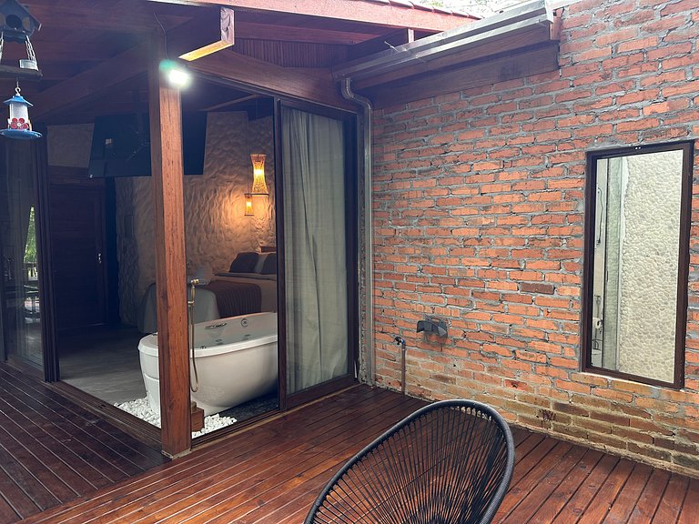 Cabana Rustico, Luxo & SPA : Sauna de Vidro