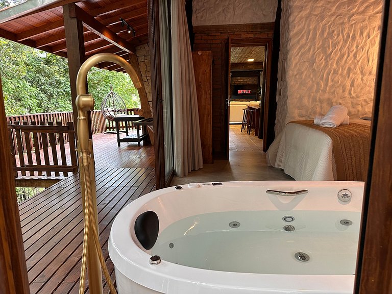 Cabana Rustico, Luxo & SPA : Sauna de Vidro