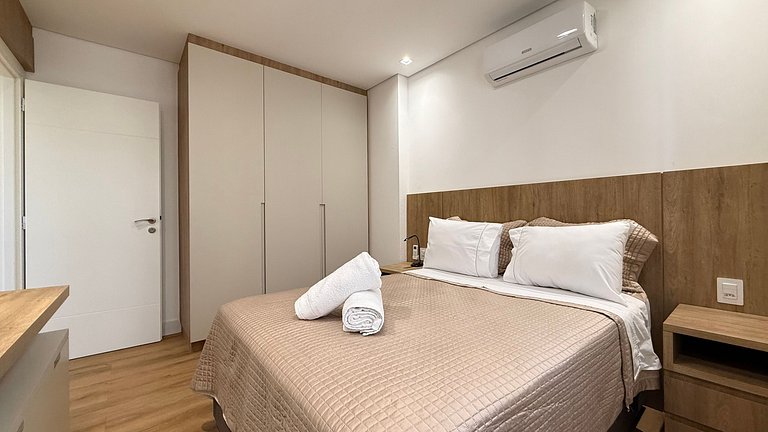 RK01- APTO 3 Quartos pé na areia com vista mar!