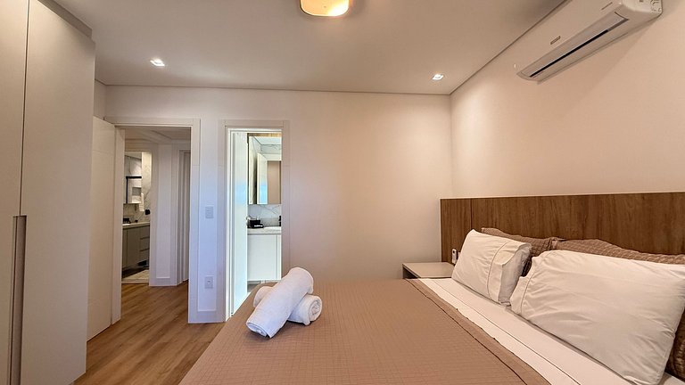 RK01- APTO 3 Quartos pé na areia com vista mar!
