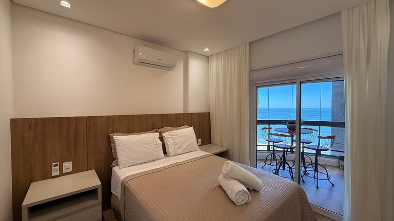 RK01- APTO 3 Quartos pé na areia com vista mar!