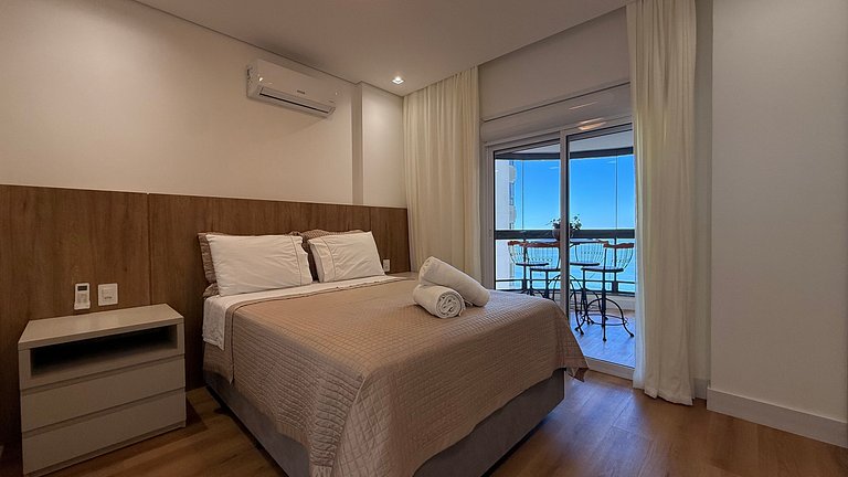 RK01- APTO 3 Quartos pé na areia com vista mar!