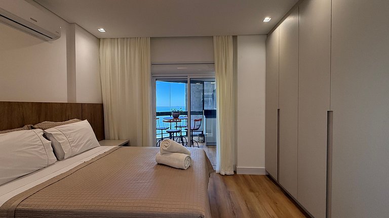 RK01- APTO 3 Quartos pé na areia com vista mar!
