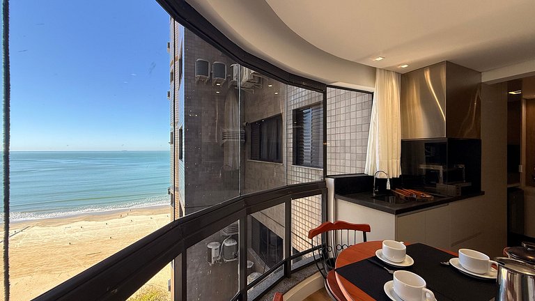 RK01- APTO 3 Quartos pé na areia com vista mar!
