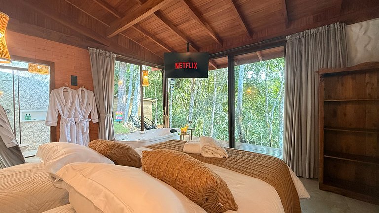 Cabana com sauna vidro e SPA | Nemora Reserva