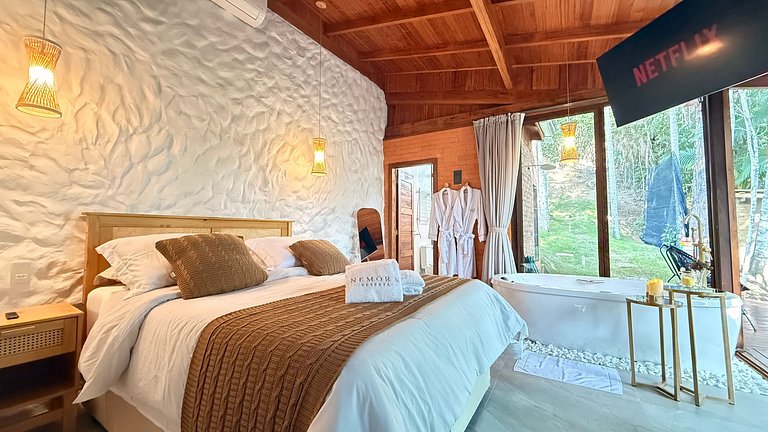 Cabana com sauna vidro e SPA | Nemora Reserva